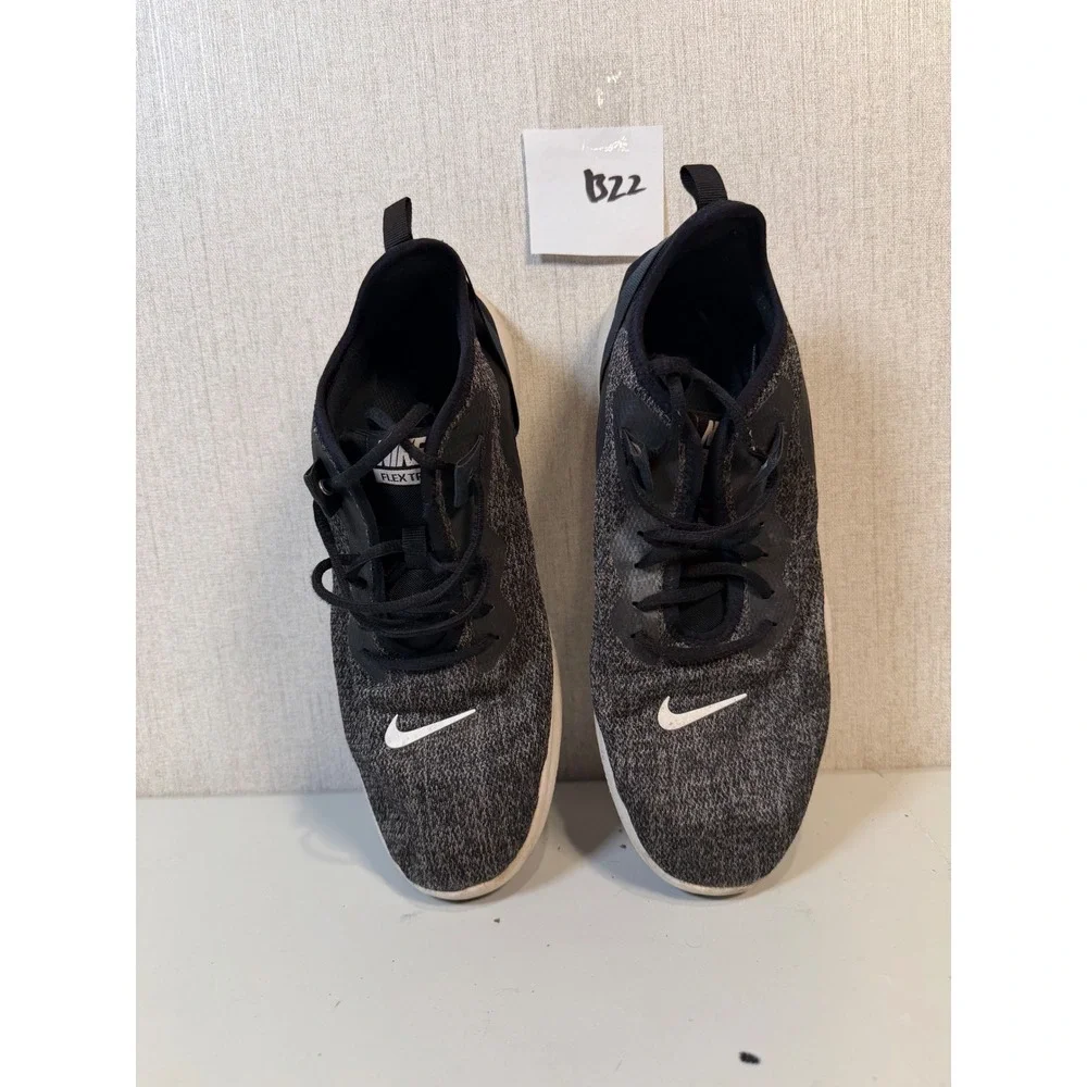 Nike Flex TR9 Running Shoe Womens‎ 12 Black Gray Blue Training Sneaker